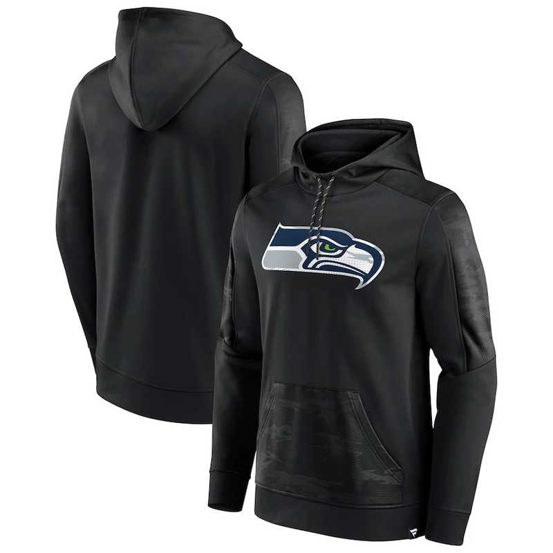Seattle Seahawks Fanatics Branded On The Ball Pullover Hoodie Black,We sell and wholesale Seattle Seahawks Fanatics Branded On The Ball Pullover Hoodie Black on line form chian!